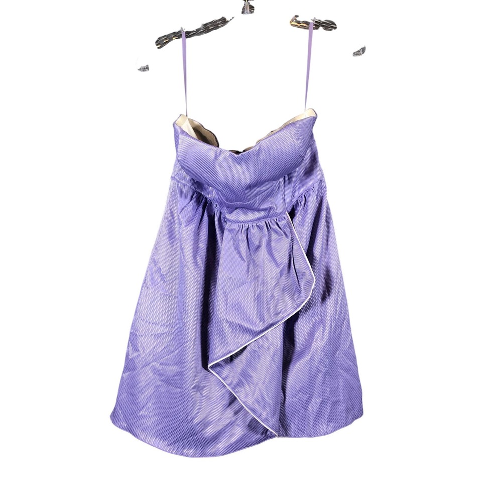 Walter Baker Womens M Purple Strapless Bustier Mini Dress Draped